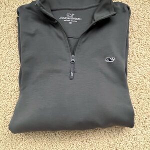 Vineyard Vines Charcoal Quarter-Zip Pullover